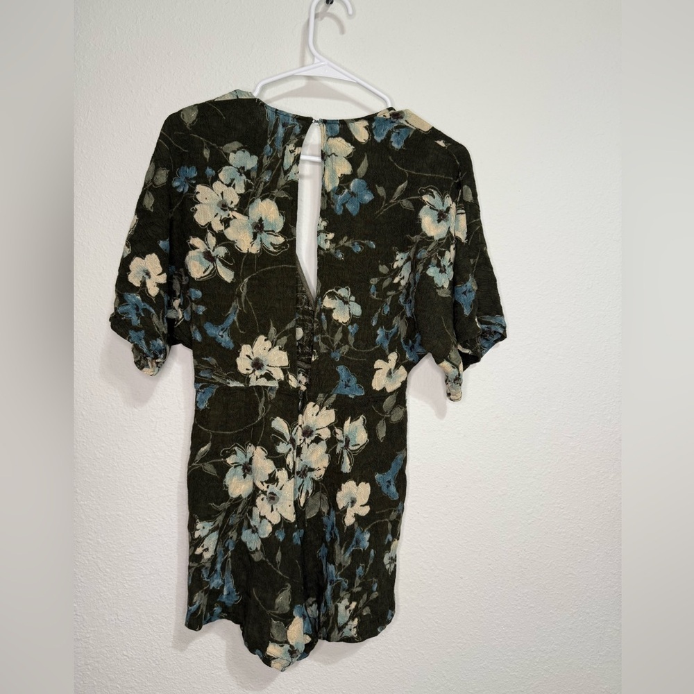 Reformation Green and Blue Floral Romper - Picture 3 of 3